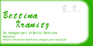 bettina kranitz business card